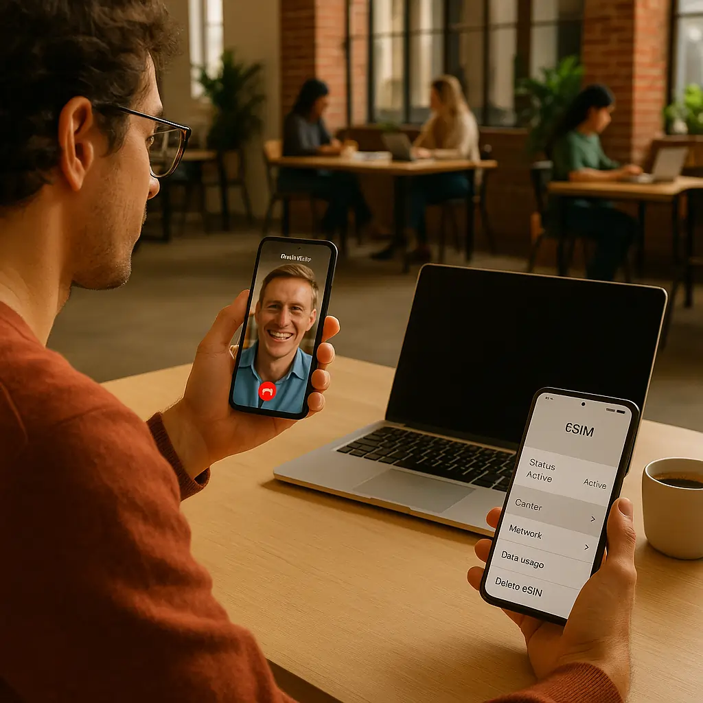 VoIP with eSIM